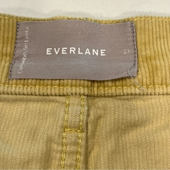 Everlane Gold Corduroy Baby Cord Cheeky Cut Off High Waisted Shorts 27 - Picture 9 of 10